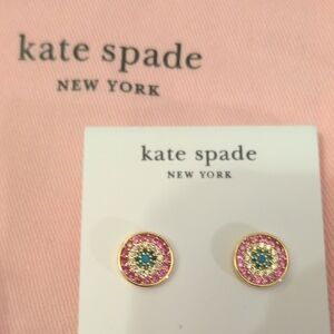 Kate Spade Gold and Pink Stud Earrings